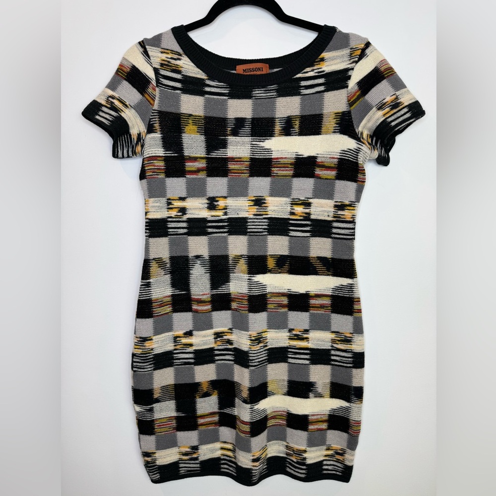 Missoni Black multi Knit wool abstract designer Detail